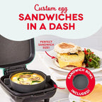 Dash Deluxe Egg Bite Maker - Electric Egg Bite Maker for Healthy Protein Snacks - Quick Cleanup, Space-Saving Design & Non-Slip Feet - 4 Servings, Aqua