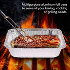 Stock Your Home 9x13 Aluminum Pans (40 Pack) - Disposable and Recyclable Foil Trays - Half Size Steam Table Deep Pans - Tin Foils for Cooking, Heating, Storing, Prepping Food