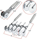 Oleex ‘All-Dough’ Pastry Cutter Set. 5 Wheel Dough Cutter and Dual Fluted Ravioli Cutter Wheel/Pizza Cutter Wheel! Versatile Brownie Cutter, Pasta Maker, Noodle Cutter, Stainless Steel Pizza Slicer