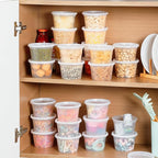 AOZITA 100 Sets 12 oz Plastic Deli Containers With Lids, Airtight Food Storage Containers, Freezer/Dishwasher/Microwave Safe, Takeout Meal Prep Storage