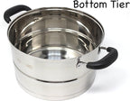 CONCORD 3 Tier Premium Stainless Steel Steamer Set (26 CM)