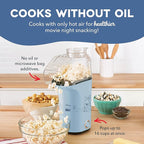 Disney Dash Fresh Pop Popcorn Maker - Oil-Free, Air Popcorn Popper - With Measuring Cup & Recipe Guide - Perfect for Movie Nights - 16 Cups, Stitch