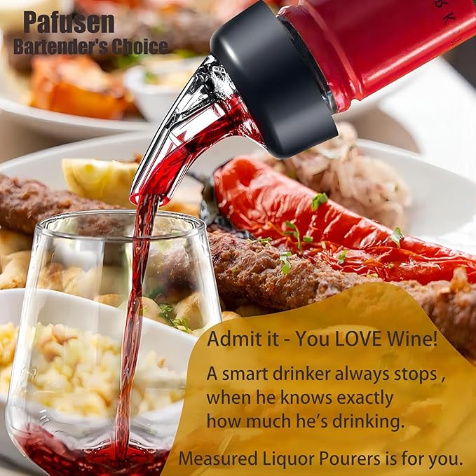 3 Pack Measured Liquor Pour Spout, Liquor Bottle Pourers, Measure Pour Spout for Liquor Bottles, Bottle Pourers for Alcohol, Shot Pourer Cocktail Liquor Dispenser Bar Bartending Tool -1oz/30ml