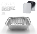 110 Pack - 1LB Small Foil Pans with Lids - Aluminum To Go Food Containers with Lids - 1lb Mini Aluminum Pans - Freezer Safe Foil Take out Trays - Heat proof Meal Prep Containers