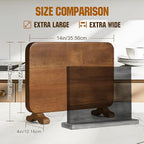 Enoking Magnetic Double-Sided Knife Block with Rotatable Stable Base, Acacia Wood Knife Holder for Countertop, Strong Magnets Safe Knife Organizer Stand, Easy to Clean Knife Storage for Home Kitchen