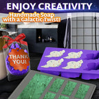 Epic 8-piece Sci-fi Silicone Molds Set - Silicone Ice Cube Tray for Space Themed Drinks | Non-Stick, Reusable & Flexible for Jello, Candy, Chocolate & Wax | Suitable for Freezer, Oven & Microwave