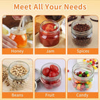 30 Pack Mason Jars 8 oz with Regular Lids and Bands, Half Pint Canning Jars, Small Glass Jars for Honey Jelly Jam Crafts