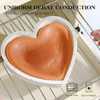 3 Pcs Silicone Heart Shaped Cake Pans 10 Inch 8 Inch 6 Inch Mini Small Large Heart Cake Pan Set Nonstick Silicone Heart Molds for Baking (Cream)