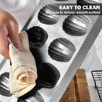 2pc Nonstick Madeleine Pan for Baking, 12-Cavity Shell Shape Cake and Cookie Mold Tray, Carbon Steel Cookie Molds, Send Goods from Local Warehouse (2 PC)
