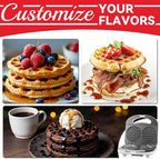 SugarWhisk Double Mini Waffle Maker Machine, Chaffle Maker, Waflera Electrica, Small Waffle Iron for Waffles, Keto Chaffles, Hash Browns, Cookies, 4 Inch