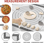 Silicone Baking Mat with Measurement, Non Stick Siliocne Pastrty Mat for Dough Rolling, Making Cookies, Macarons, Bread, Cake and Candy