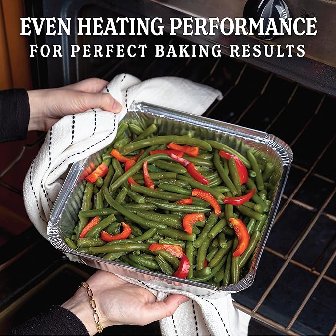 PLASTICPRO Disposable 9'' X 9'' X 2'' Inch Square Aluminum Tin Foil Baking Pans Bakeware - Cookware Perfect for Baking Cakes, Breads, Brownies, Bread, Meatloaf, Lasagna, Pack of 50