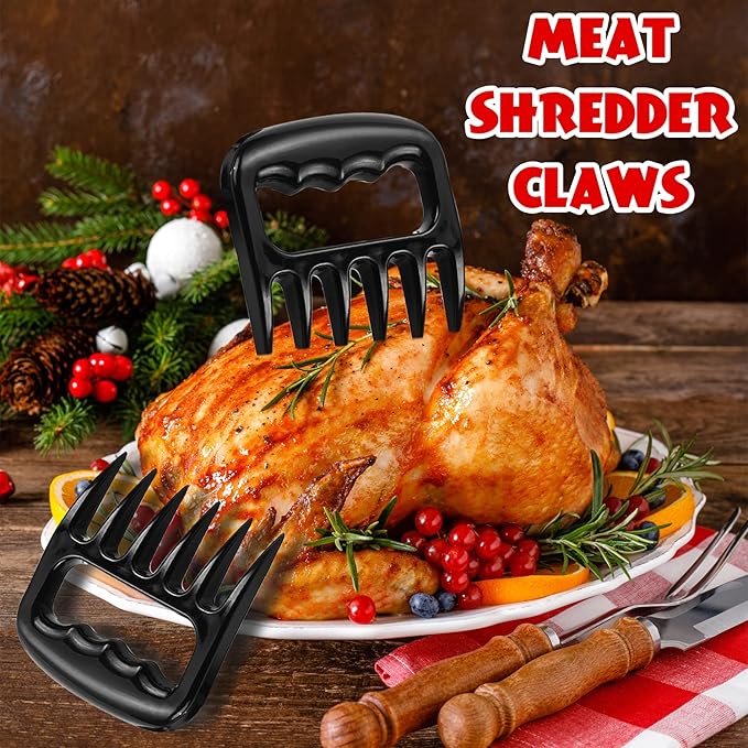 ROMANTICIST 27pcs Heavy Duty Grilling Gifts for Men Dad Fathers Day, Extra Thick BBQ Accessories Tools Set, Stainless Steel Grill Utensils Kit with Meat Claws, Canvas Bag for Outdoor Camping Silver