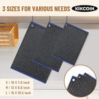 Kikcoin Plastic Cutting Boards for Kitchen, 3-Piece Large Cutting Board Set Dishwasher Safe Chopping Boards with Non-slip Feet and Juice Grooves, Blue
