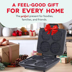Dash Multi Mini Waffle Maker- Quad Waffle Maker for Family Breakfasts - Dual Nonstick Heating Plates & Easy-Release Surface - Compact & Fast-Heating - Aqua