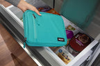 PackIt(R) Freezable Classic Lunch Box, Teal, Built with EcoFreeze(R) Technology, Collapsible, Reusable, Zip Closure With Zip Front Pocket and Buckle Handle, Designed for Fresh Lunch On the Go