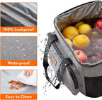 Lifewit Large Lunch Bag, Insulated Lunch Box, Soft Cooler Cooling Tote for Adult Men Women, Gray 24-Can (15L)