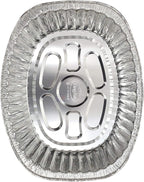 Disposable Oval Roasting Pan - Durable Turkey Roaster Pans Extra Large, Heavy-Duty Aluminum Foil, Deep, Oval Shape for Chicken, Meat, Brisket, Roasting, Baking, Recyclable (10)