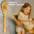 Cooking Gifts For Mom Wooden Spoons for Cooking 6-Piece - Bamboo cooking utensils with Spatulas & Spoons, Wooden Utensils, Heat-Resistant, Eco-Friendly Kitchen Utensils - Christmas Gifts