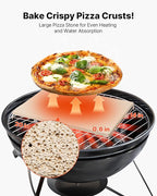 VEVOR Pizza Stone, 20 x 14 x 0.6 in Rectangular Cordierite Pizza Stone, 1450℉ Heat-Resistant Cook Stone, Extra Large Baking-Stone with Metal Peel, Scraper, for Kitchen Bake Oven, BBQ Grill