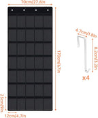 NiHome Multi-Functional 35 Pockets Door Hanging Organizer for Stanley Tumbler in Kitchen, Pantry, Bedroom, Bathroom, Large Capacity Elastic Mesh Secure Storage Cup Holder, Foldable for Home and RV Use