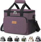 Lifewit Medium Lunch Bag, Insulated Lunch Box, Soft Cooler Cooling Tote for Adult Men Women, Purple 12-Can (9L)