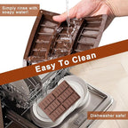 Husfunov Chocolate Bar Mold,Non-Stick Chocolate Molds, 100% Food Grade Silicone Deep Mold for Dubai Pistachio Rod, Candy, Snacks,Knafeh Pistachio Rod and More(5 Snap)