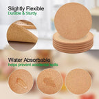 Cork Trivet, 8 Pack High Density Thick Cork Coasters Set for Hot Dishes, 8 Inch Heat Resistant Multifunctional Cork Trivets for Hot Dishes, Hot Pads for Kitchen, Table, Countertops
