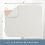 S&T INC. Dish Drying Mat, 16” x 18”, Absorbent Microfiber Kitchen Counter Mat, Dish Drying Pad for Dishes, Utensils, Pots and Pans, Large, Cream