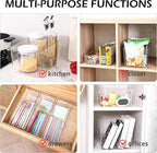 Clear Plastic Storage Bins 8 Pack - Pantry Organizers and Storage, Fridge Organizer for Kitchen, Cabinet, Freezer, Bathroom, Clost, Home Organization