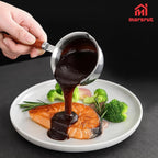 150ml Butter Melting Pot Warmer, Mini Sauce Pan for Soup Milk Coffee Chocolate Tea Gravy Reheating Cooking Boiling, Wooden Handle 304 Stainless Steel Small Tiny Cup for Making Sauces Breakfast Kitchen