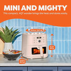 Instant Pot 4Qt VORTEX 6-in-1 Mini Air Fryer, Custom Program Options, Air Fry, Broil, Roast, Dehydrate, Bake, Reheat, Rosewater, 4 Quarts