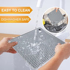 Silicone Trivet Mats, 4 Pack Hot Pads Pot Holders for Kitchen, Heat Resistant Non-Slip Trivets for Hot Dishes, Hot Pots and Pans, Countertop, Table, Food Grade Silicone & BPA Free, Gray