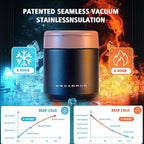 15.2oz Kids Thermo for Hot Food – Vacuum Insulated Food Jar with 316 Stainless Steel Interior, Leakproof Wide Mouth Soup Thermos for School Lunch (Green)