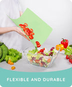 July Home Cutting Board Alternative for Kitchen - Extra Thick Flexible Plastic Cutting Board Set of 3, Non-Slip, BPA-Free, Easy to Clean, Colored Cutting Mats for Cooking, Durable Chopping Sheets