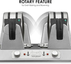Waring Commercial WW300BX Double Side by Side Belgian Waffle Maker, Coated Non Stick Cooking Plates, Produces 75 Waffles Per Hour,208V, 2700W, 6-15 Phase Plug