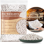 Sukh 1.94LB Pie Weights for Baking - Pie Crust Weights Ceramic Baking Beans for Reusable Natural Ceramic Stoneware Homemade Kitchen Must Have Round Household Steam Oven Stone