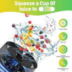 Portable Blender, 360W Personal Blender for Shakes and Smoothies for Kitchen, 24 Oz BPA Free Traveling Juicer Cup and Lid with 6 Blades, Self Cleaning Portable Juicer for Kitchen/Travel/Gym, Black