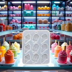 White Cake Mold, Ice Cream Popsicle Cute Food Keychain Pendant Silicone Resin Mold Jewelry Tools，Jewelry Boxes and Organizers，Ice Pop Molds Specialty Tools and Gadgets