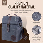 ASEBBO Insulated Lunch Bag for Women & Men (Grey)