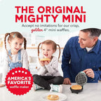 Dash Mini Waffle Maker- Compact Electric Iron for Creative Homemade Treats - Nonstick Surface - Easy-to-Clean - Perfect for Kids & Families - Aqua,(Pack of 6)