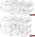 Attelite Can Organizer for Pantry, 3 Sets 3 Tiers Can Storage Organizer Pantry,Soda Can Organizer for Fridge 36 Cans Rack Automatic Rolling Stackable Canned Food Organizer,Clear