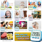 Antonki 2 Pack Classroom Timers for Kids Teachers, Magnetic Countdown Digital Kitchen Timer for Cooking, Study, Exercise, Games, Time Mangement - Loud/Silent Mode - Battery Included