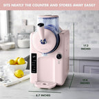 GreenPan Frost Ice Cream Maker & Slushie Machine, Soft Serve, Sorbet, Margaritas, Milkshakes, Frozen Yogurt, No Pre-Freezing, Ready in 15 Mins, 6 Modes, 7 Textures, Self-Cleaning, Family Size, Pink