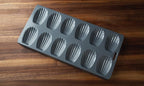 Fox Run Non-Stick Madeleine Pan, Carbon Steel, 12-Cup,Grey