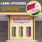 SpaceAid Bag Storage Organizer for Kitchen Drawer, Bamboo Organizer, Compatible with Gallon, Quart, Sandwich and Snack Variety Size Bag (1 Box 4 Slots), 2.5" High