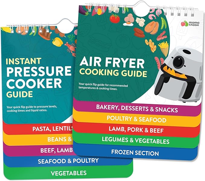 Air Fryer & Instant Pot Magnetic Cooking Guides - 7" x 6" Each - Set of 2 Instant Pot Air Fryer Accessories Cook Books - Airfryer Kitchen Accessories & Kitchen Gadgets 2026