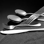 NICE KITCHEN 60 Piece Silverware Set for 12, Premium Stainless Steel Flatware Set, Eating Utensil Sets with Steak knives, Cutlery Tableware Service Include Fork Knife Spoon Set, Mirror Polished