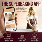 Superbaking Sourdough Starter Kit, 9" Splinter-Free Banneton Bread Proofing Basket Set with Non-Stick Silicone Dough Sling & Glass Starter Jar Kit, Sourdough Bread Baking Supplies, Sourdough Tools