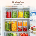 ComSaf 6-Pack 25oz Straight Sided Glass Jars with Lids, Meal Prep & Canning Containers for Overnight Oats, Salads, Fermenting & Pickling, Easy-to-Clean Cylinder Canisters for Pantry